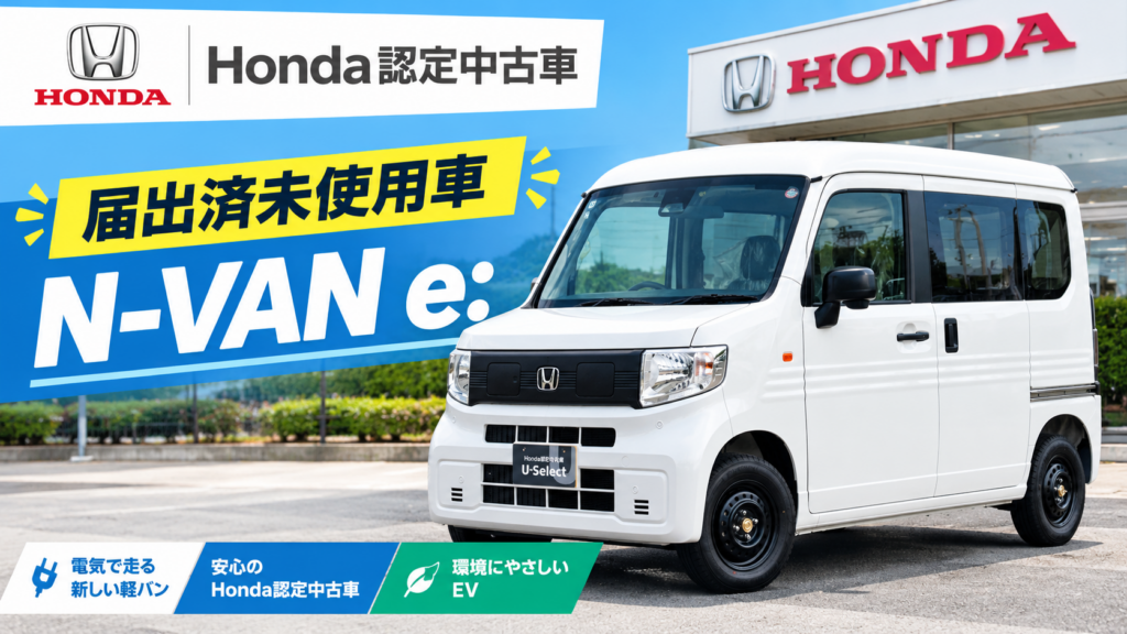 神奈川県でHonda認定中古車をお探しの方へ🚗｜N-VAN e: 2026年式・2WD・走行60kmの「届出済未使用車」がU-Select浅田インターに入荷しました🚗