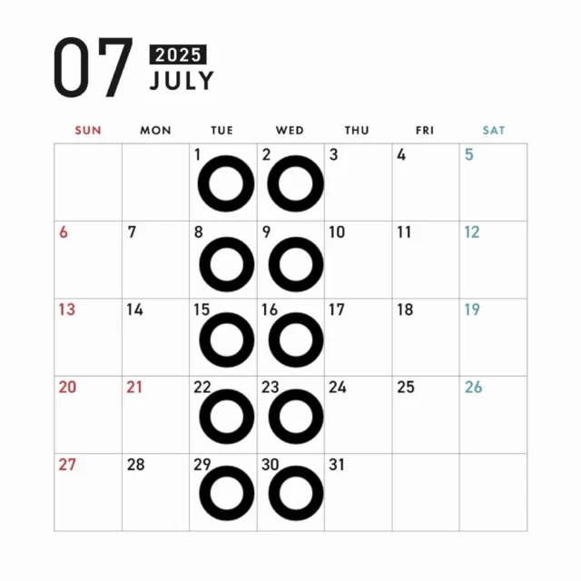 こんにちは☀️ホンダカーズ神奈川中茅ヶ崎西店です！！

📢【7月の営業日カレンダーのお知らせ】📅

いつもご利用ありがとうございます😊

7月の営業スケジュールはこちらになります！
〇印の所が定休日になっています！

ご来店の際はぜひご参考くださいませ☀️
皆さまのご来店を心よりお待ちしております🚗

 #ホンダカーズ神奈川中茅ヶ崎西店  #湘南  #産業道路沿い  #萩園  #7月  #営業日カレンダー